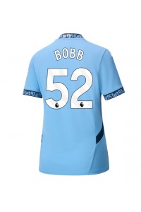 Manchester City Oscar Bobb #52 Fotballdrakt Hjemme Klær Dame 2024-25 Korte ermer